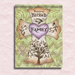 Forever Blessed Family Canvas - Schilderij op nummerwinkel