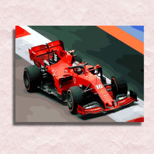 Formule 1 Ferrari Canvas - Schilderij op nummerwinkel