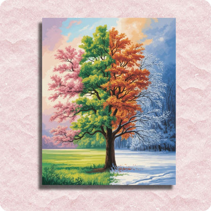 Four Seasons Tree - Paint by umbers