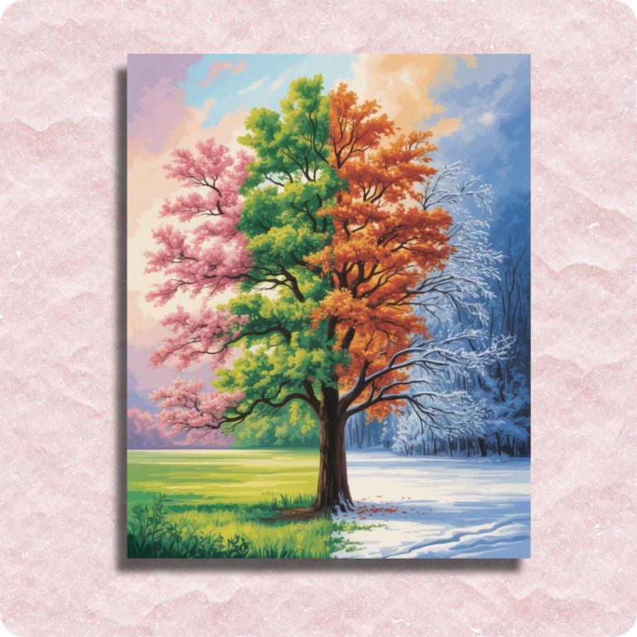 Four Seasons Tree - Paint by umbers