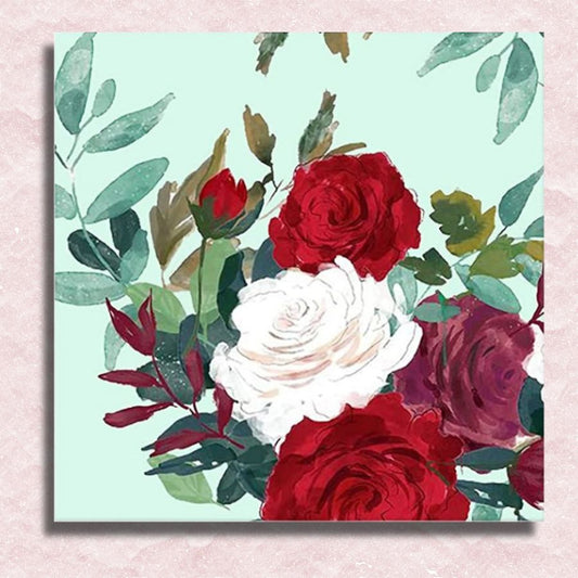Fragile Beauty of Roses Canvas - Painting by numbers shop