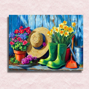 Tuin schilderen op nummer Canvas