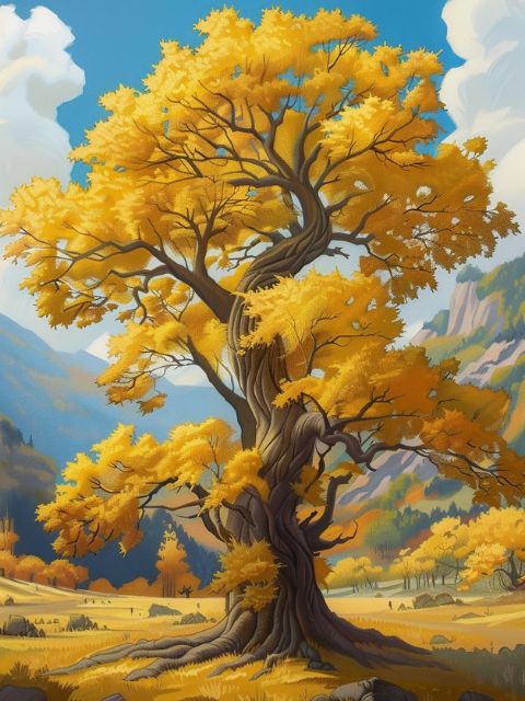 Golden Maple - Paint by numbers