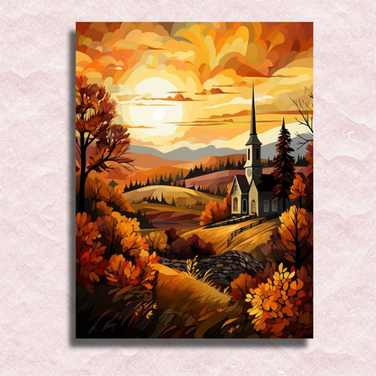 Golden Sanctuary Canvas - Painting by numbers shop