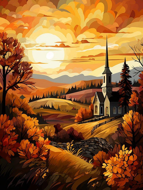 Golden Sanctuary - Painting by numbers shop