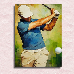 Golf Player Canvas - Paint by numbers