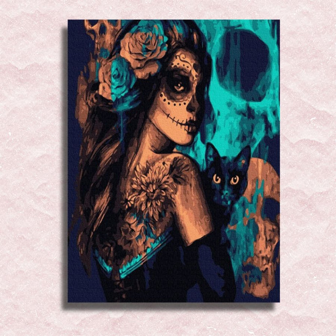 Gothic Girl Canvas - Painting by numbers shop