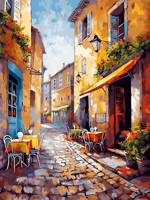 Historic Town Paint by Numbers