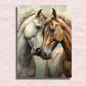 Verliebte Pferde auf Leinwand – Malen-nach-Zahlen-Shop