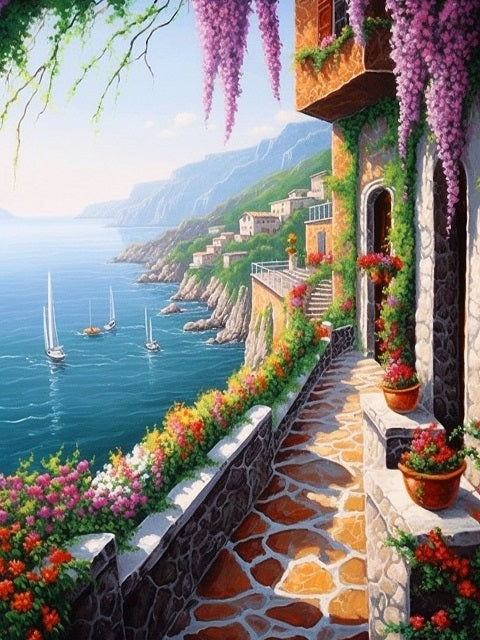 Italian Coast - Painting by numbers shop