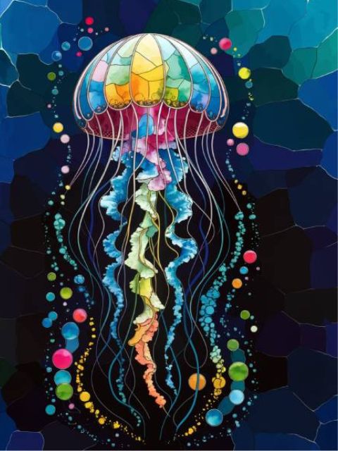 Jellyfish - Paint by numbers