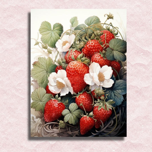 Sappige Aardbeien Canvas - Schilderij op nummer winkel