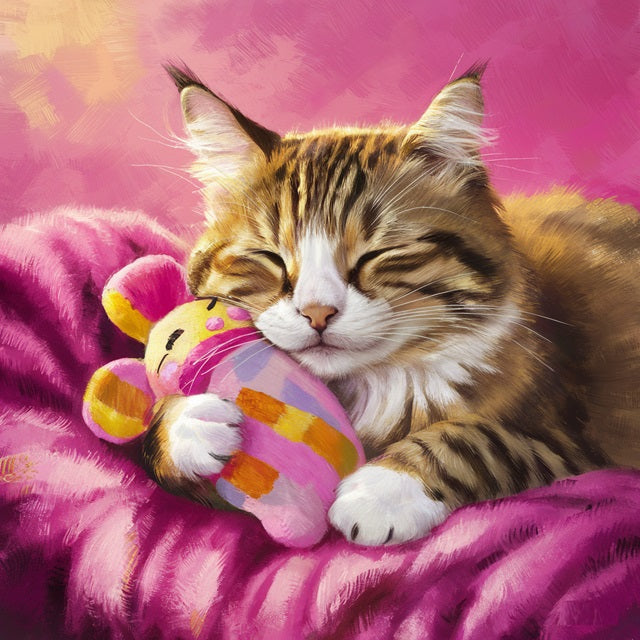 Kitty Toy Snuggle - Painting by numbers shop