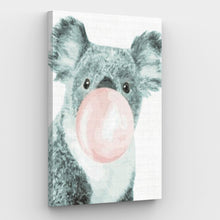 Laad de afbeelding in de Gallery-viewer, Koala Bubble Gum Canvas - Schilderen op nummer winkel