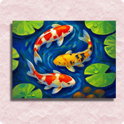 Koi Fish Canvas - Paint by numbers
