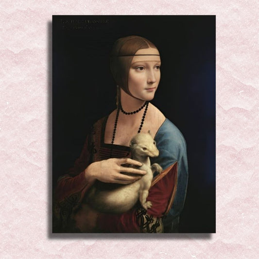 Leonardo da Vinci - Dame met een hermelijnen canvas - Schilderij op nummerwinkel