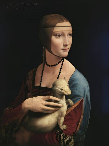 Leonardo da Vinci - Dame mit Hermelin - Malen-nach-Zahlen-Shop