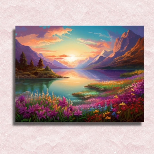 Lake in Alps Canvas - Painting by numbers shop