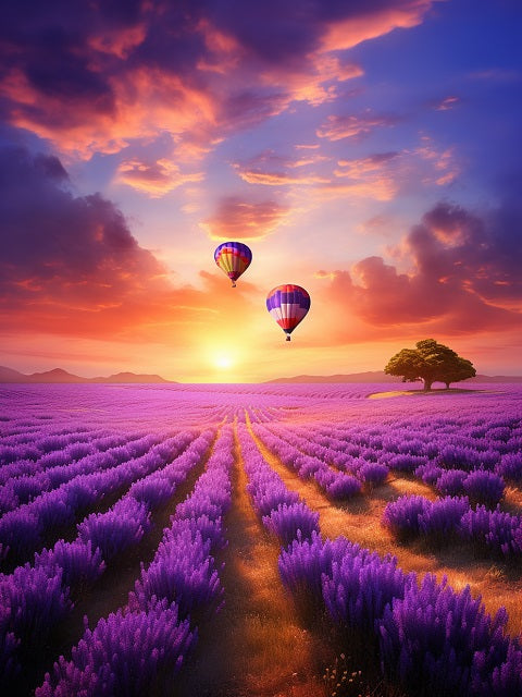 Lavender Balloons - Painting by numbers shop