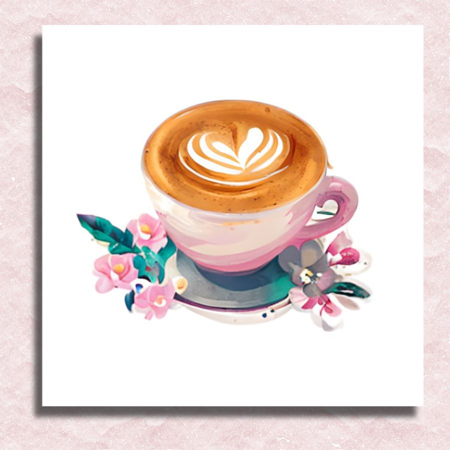 Love in Cappuccino Canvas - Paint by numbers