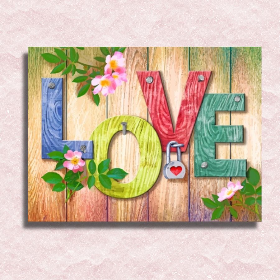 Love Sign Canvas - Painting by numbers shop