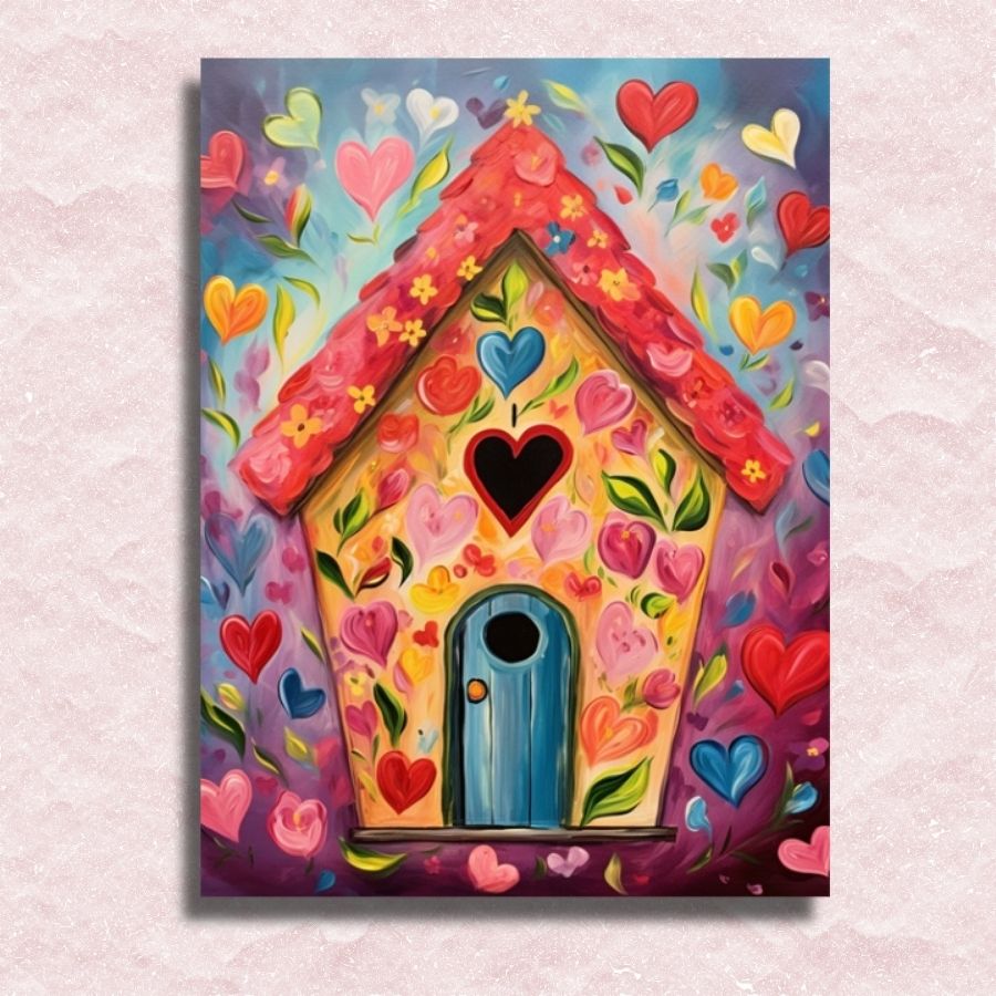 Lovely Birdhouse Canvas - Paint by numbers