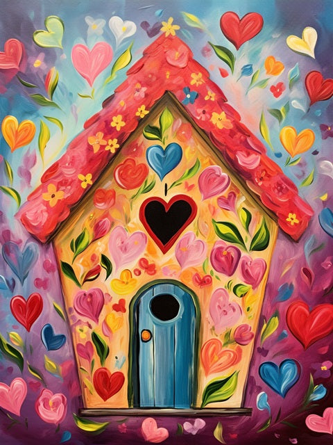 Lovely Birdhouse - Painting by numbers shop