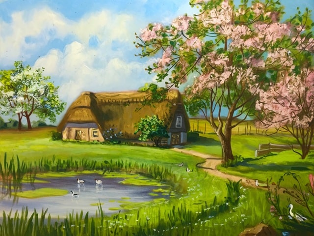 Lovely Spring Village - Paint by Numbers Kit