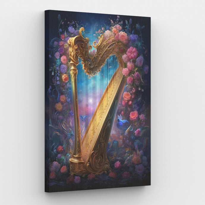 Magical Harmony Harp Canvas - Painting by numbers shop