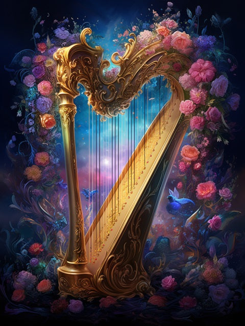 Magical Harmony Harp - Painting by numbers shop