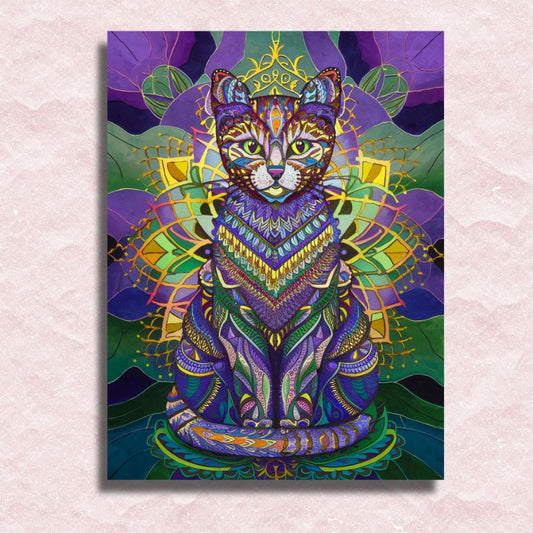 Mandala Cat Canvas - Painting by numbers shop