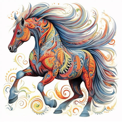 Mandala Horse - Painting by numbers shop