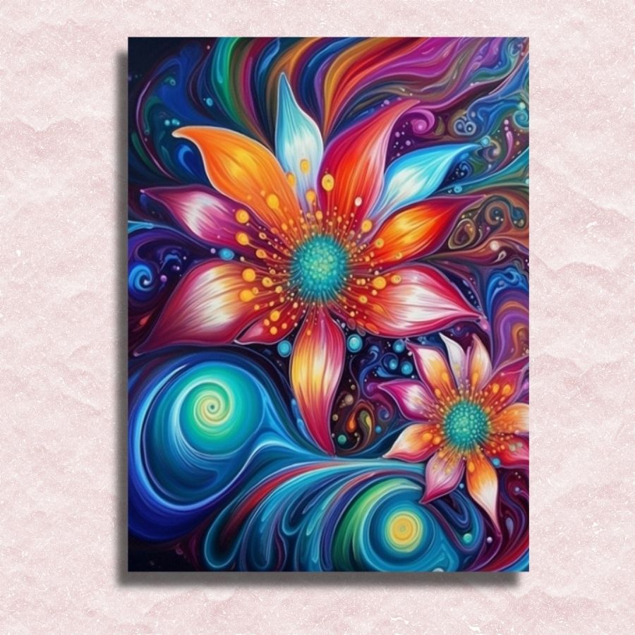 Mandala Lotus Flowers Canvas - Painting by numbers shop