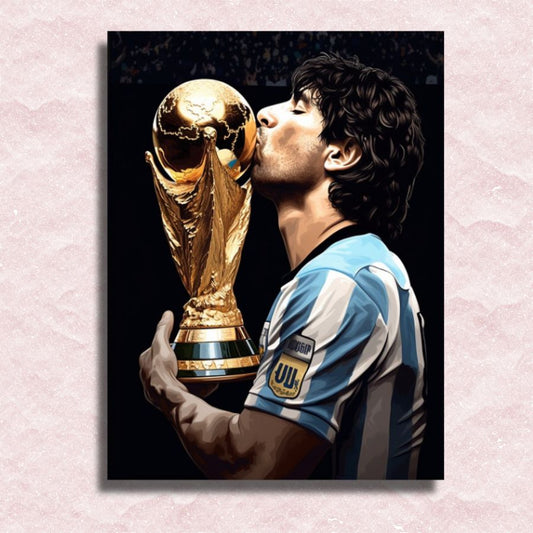 Maradona Argentinien Leinwand - Malen-nach-Zahlen-Shop