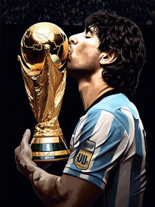 Maradona Argentinië Verf op nummer