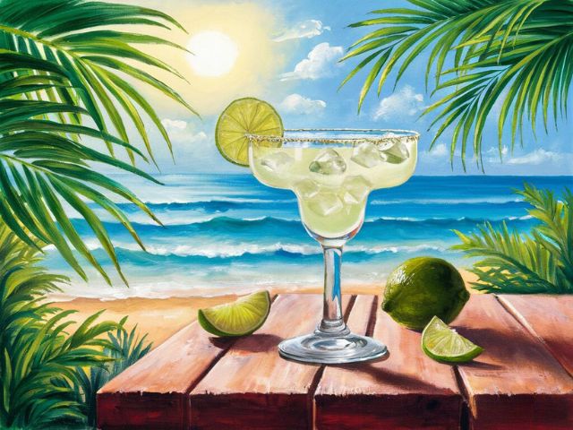 Margarita Cocktail - Paint by numbers