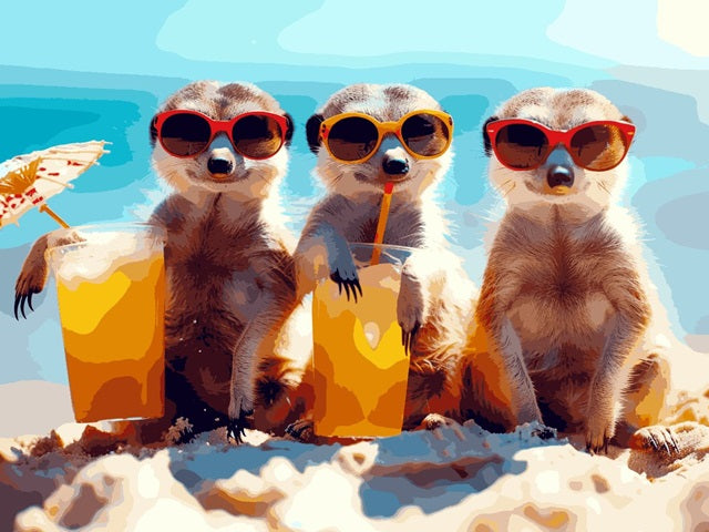 Meerkat Family - Painting by numbers shop