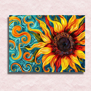 Melodic Sunflower Canvas - Paint by numbers