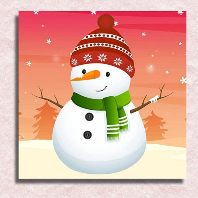 Merry Snowman Canvas - Painting by numbers shop