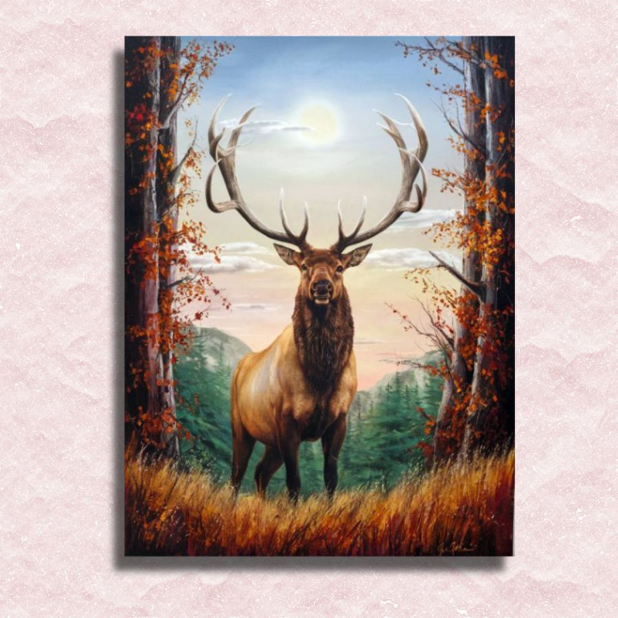 Mighty Elk in Forrest Canvas - Painting by numbers shop