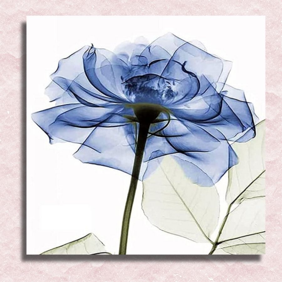 Mini-Leinwand mit blauen Rosen – Malen-nach-Zahlen-Shop