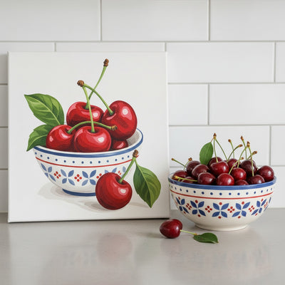 Mini Cherries - paint by numbers kit
