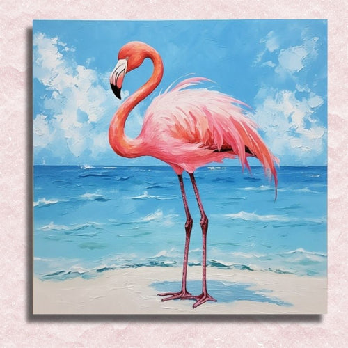 Mini Flamingo Paint by numbers canvas