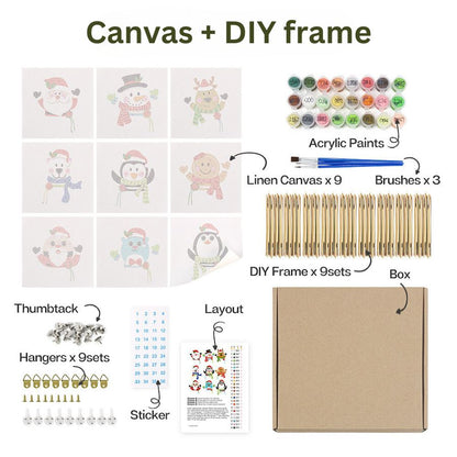 Mini Paint by numbers - DIY frame 6-pack