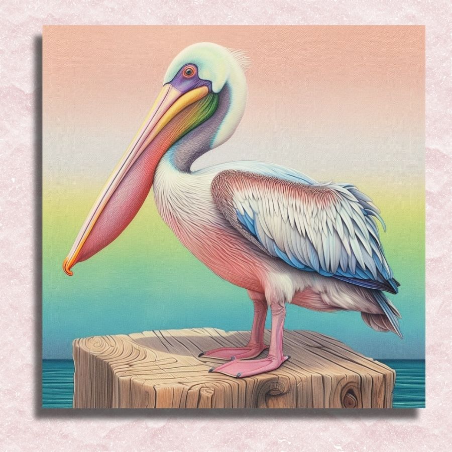 Mini Pelican Canvas - Painting by numbers shop
