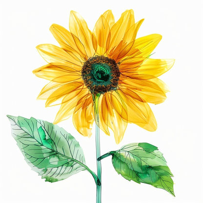 Mini Sunflower - Paint by numbers