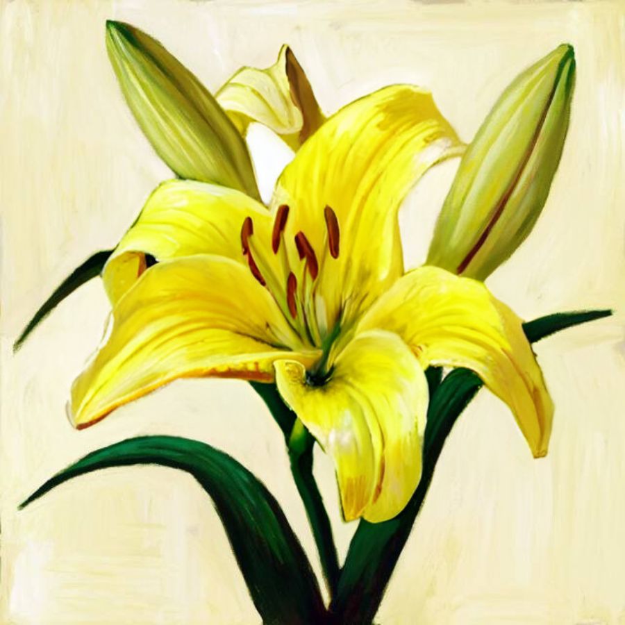 Mini Sunlit Lily - Paint by numbers