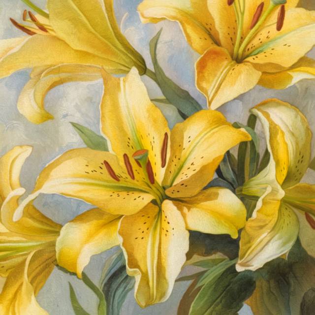 Mini Sunlit Lily - Paint by numbers