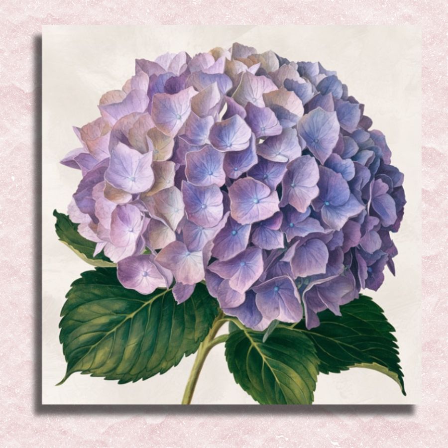 Mini Violet Hydrangea Canvas - Paint by numbers