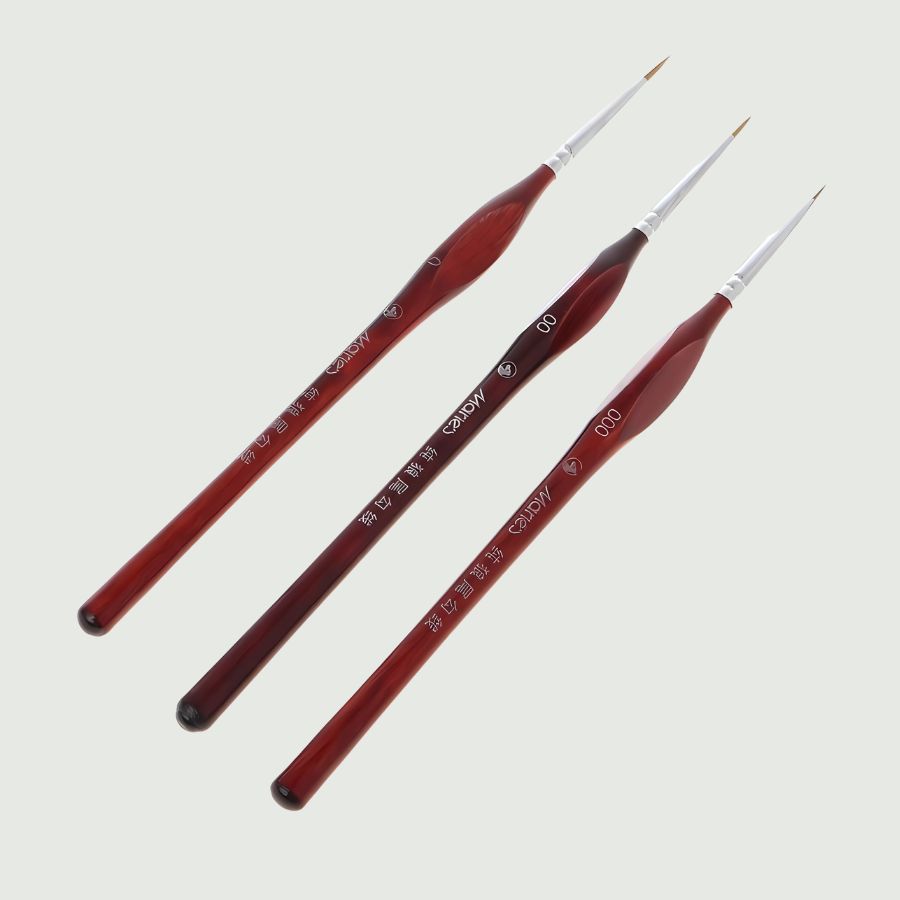 Miniature Detailing Brush Set 3 pcs - Painting by numbers shop